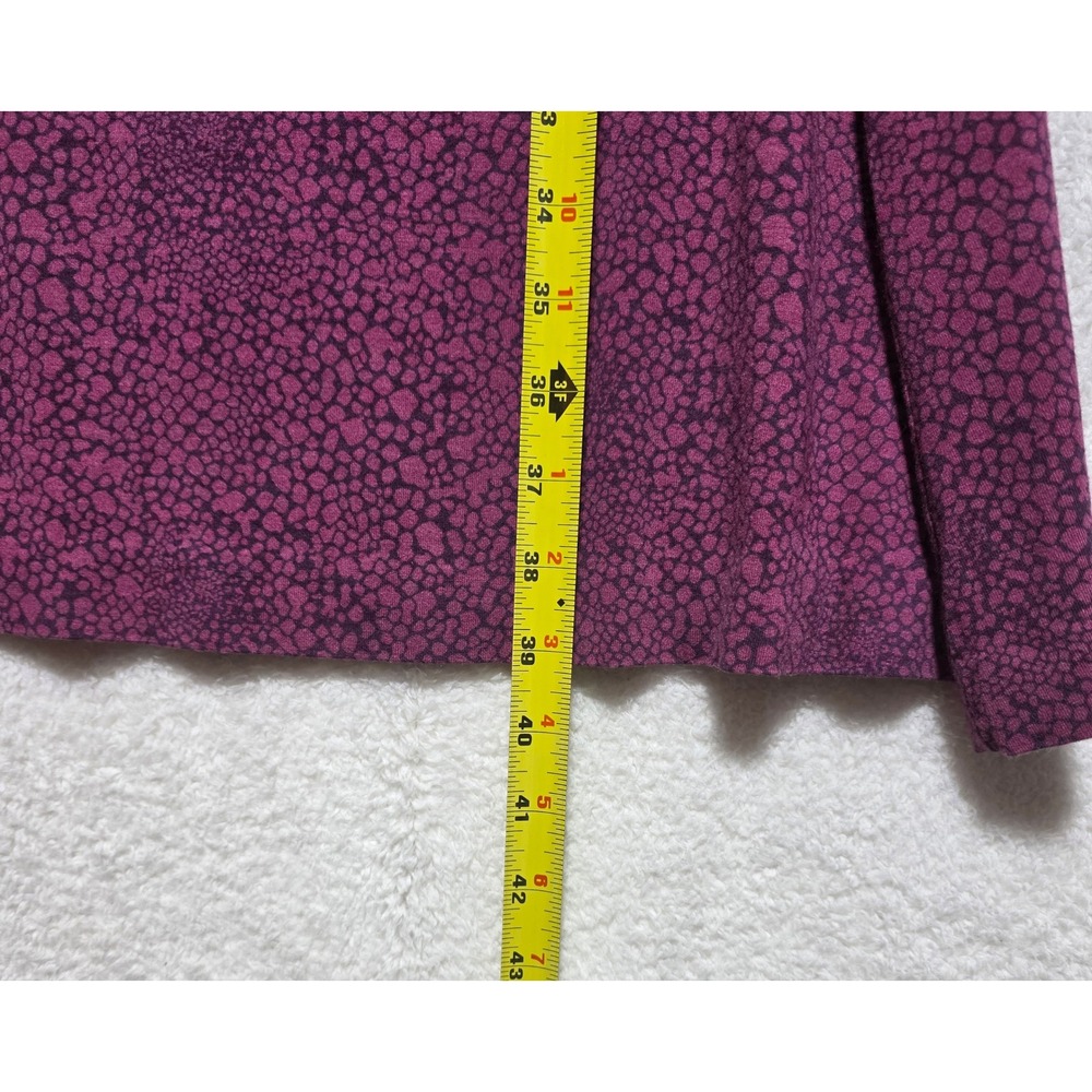 Cynthia Rowley Purple Pebble Print Ruffle Sleeve Cowl Neck A-Line Dress XL - Picture 7 of 7